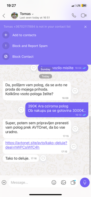 Scam example